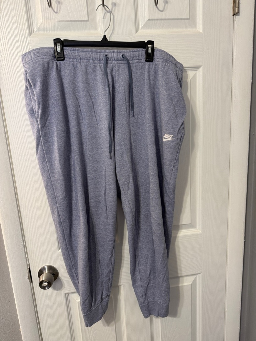 Nike Light Gray Heather Joggers with Drawstring